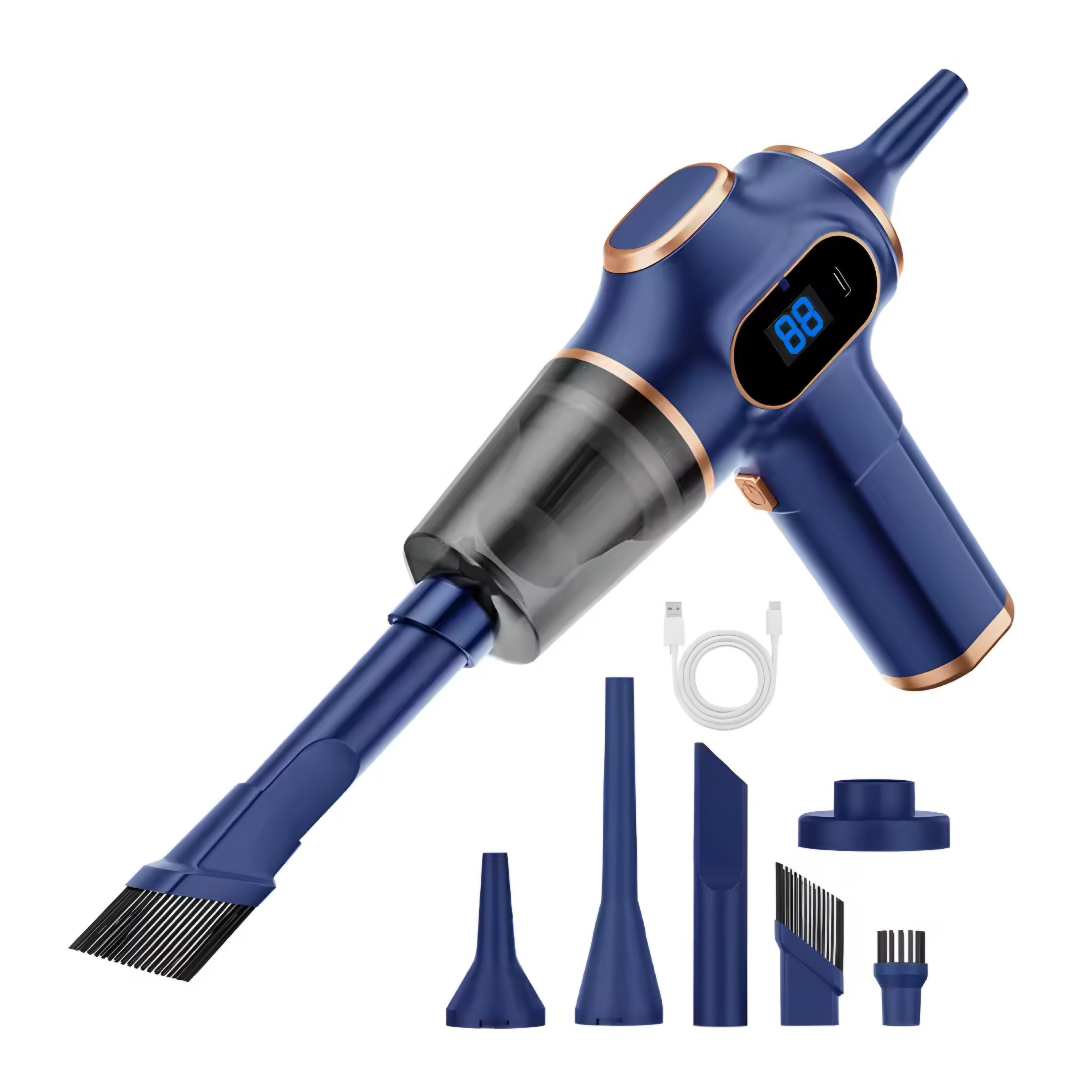 ABS Wireless Car & Home Vacuum Cleaner — Powerful Mini Vacuum for Car, Sofa & Office