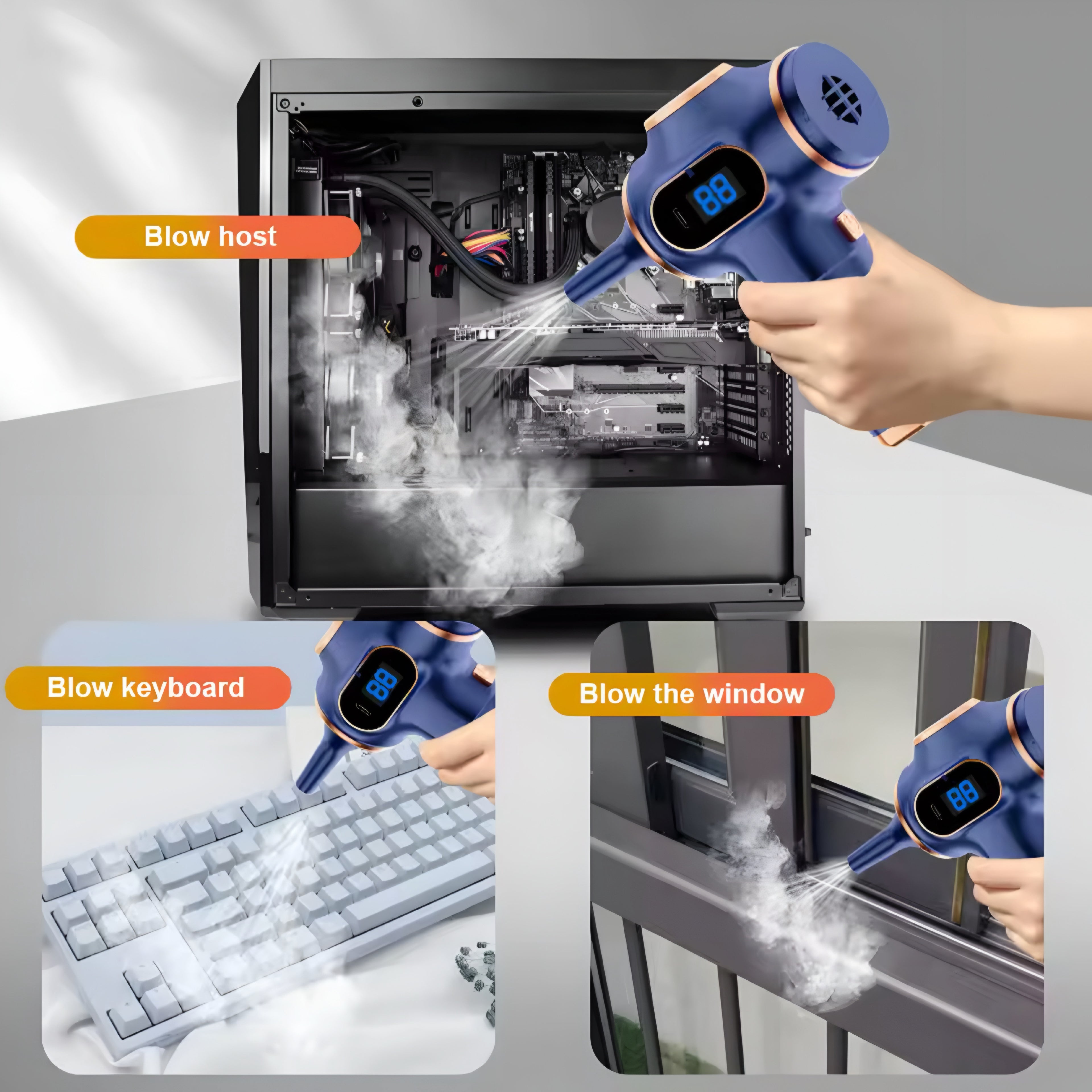 ABS Wireless Car & Home Vacuum Cleaner — Powerful Mini Vacuum for Car, Sofa & Office