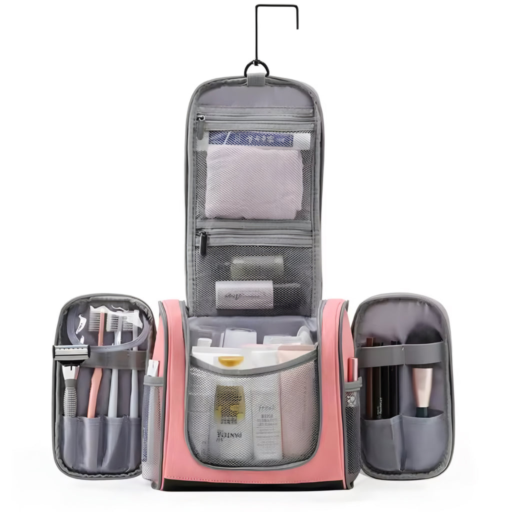 Waterproof Women’s Makeup Bag — Foldable, Hanging & Spacious