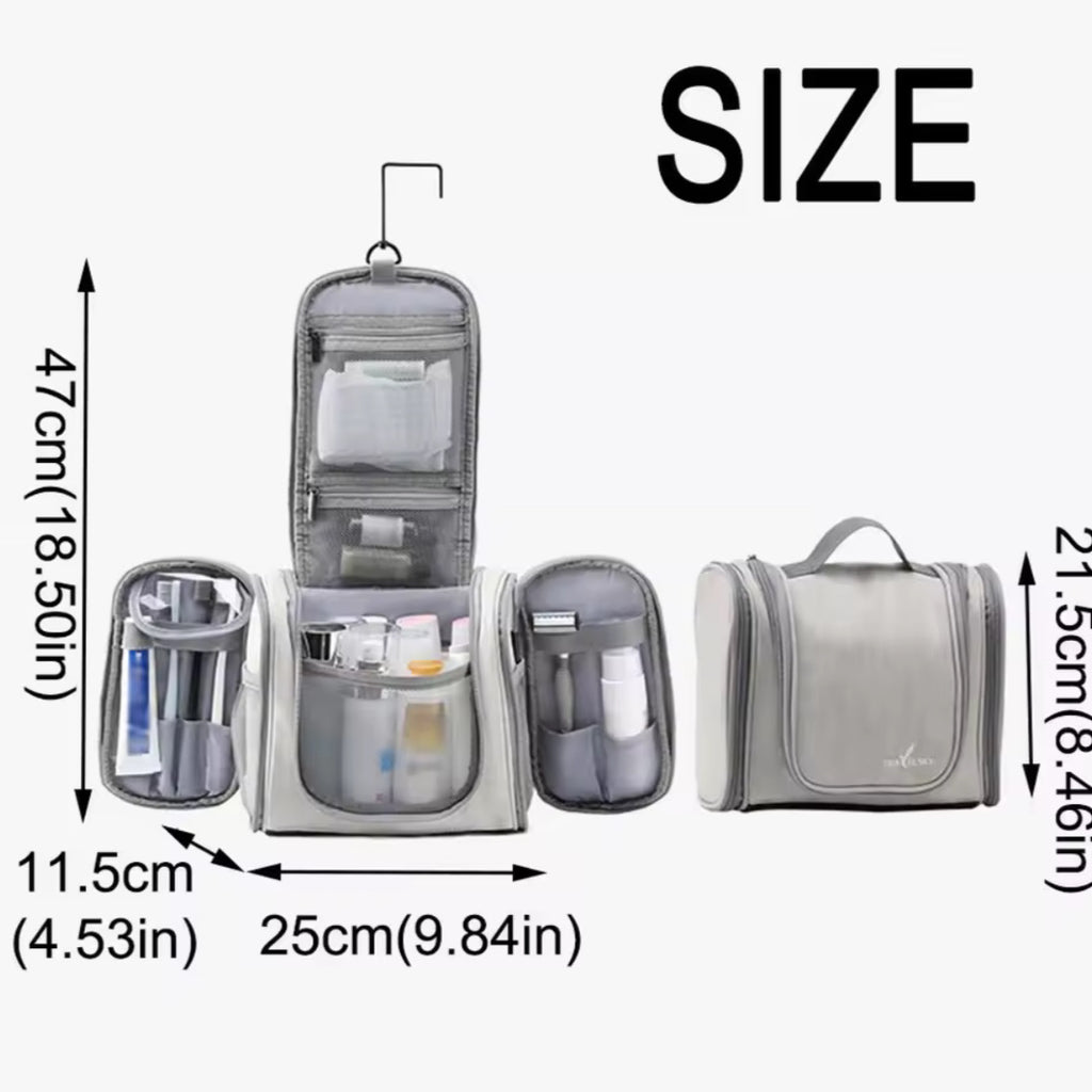 Waterproof Women’s Makeup Bag — Foldable, Hanging & Spacious