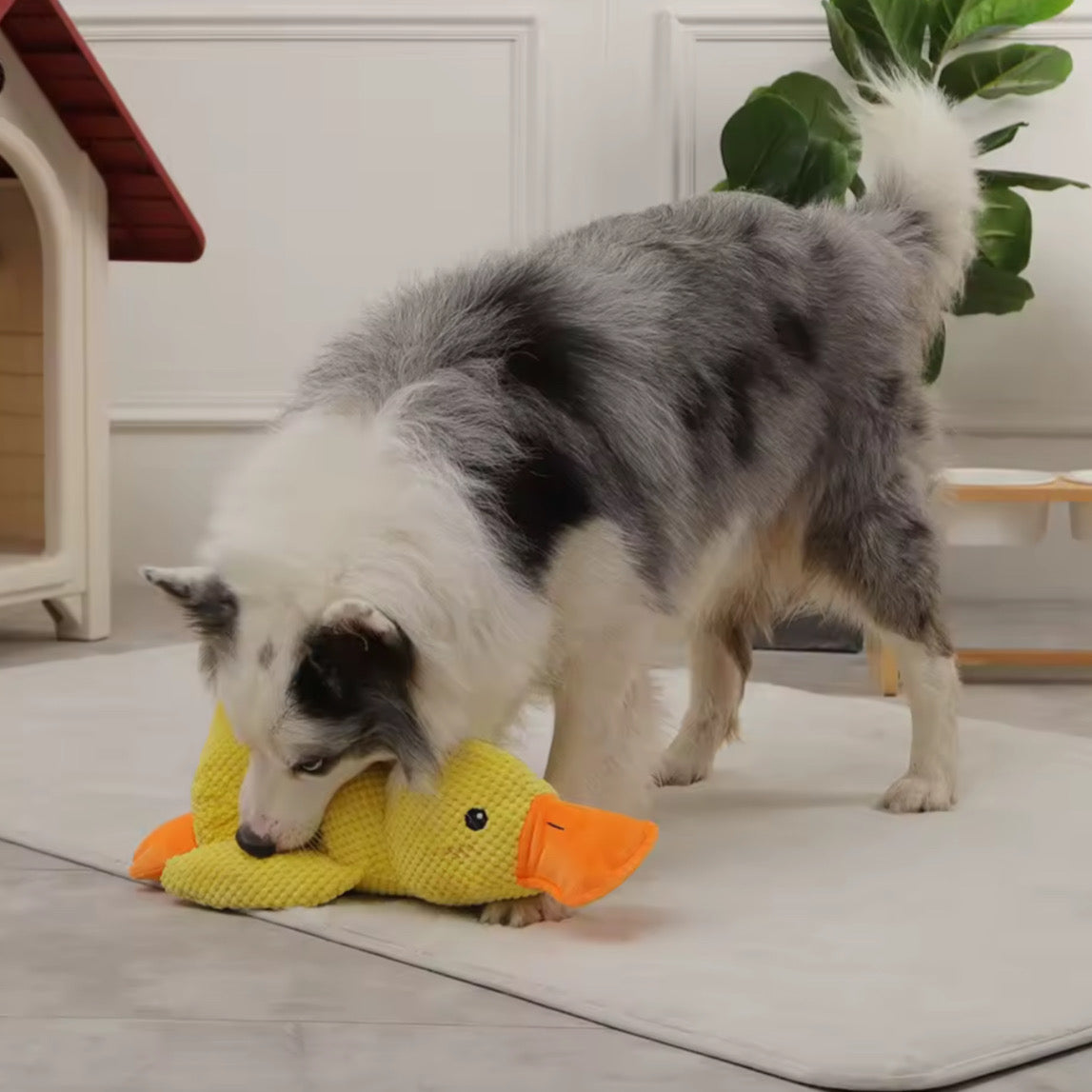 Plush Companion Sleeping Duck Dog Toy — Soft, Durable & Comforting