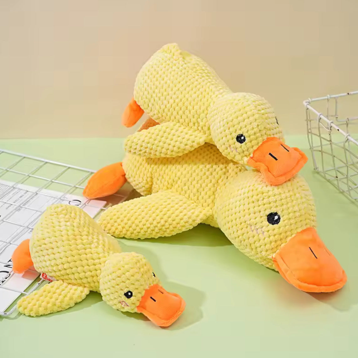 Plush Companion Sleeping Duck Dog Toy — Soft, Durable & Comforting