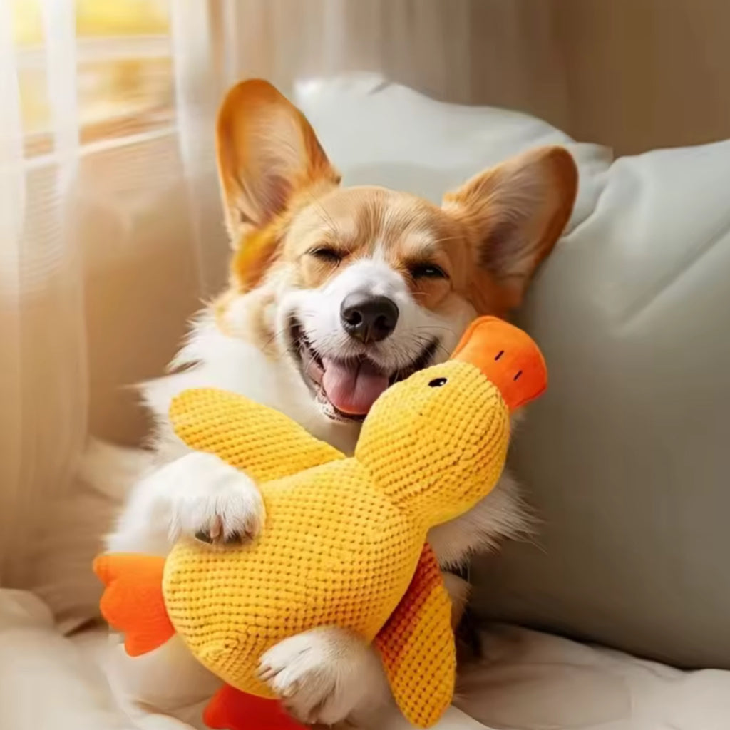 Plush Companion Sleeping Duck Dog Toy — Soft, Durable & Comforting