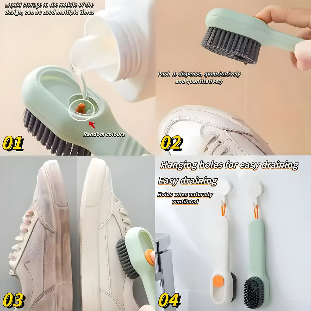 Multifunctional Shoe Cleaning Brush with Built-in Soap Dispenser