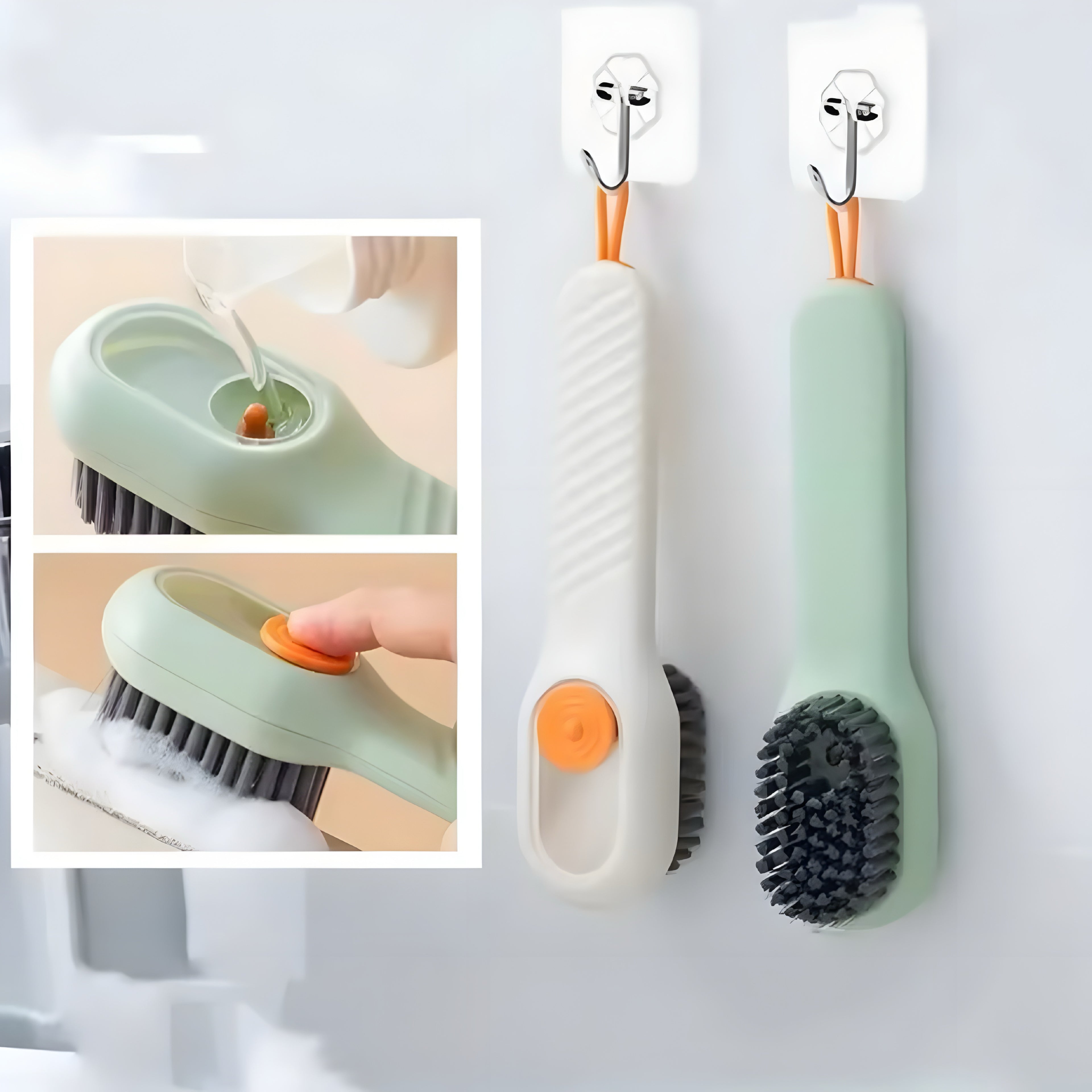 Multifunctional Shoe Cleaning Brush with Built-in Soap Dispenser