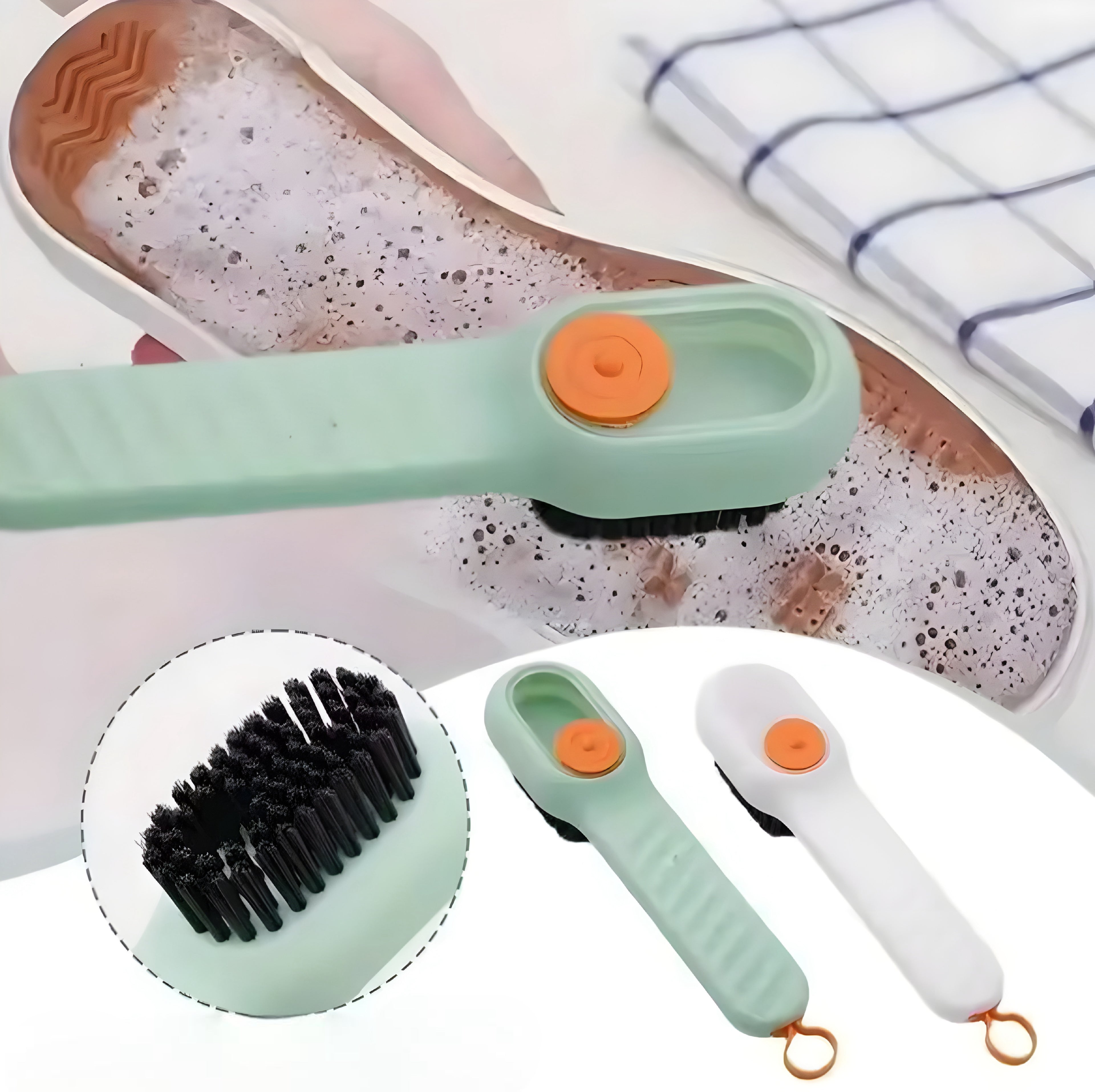 Multifunctional Shoe Cleaning Brush with Built-in Soap Dispenser