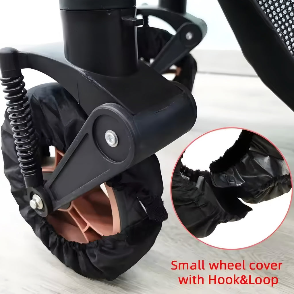 2Pcs Baby Stroller Wheel Covers — Dustproof, Clean & Convenient