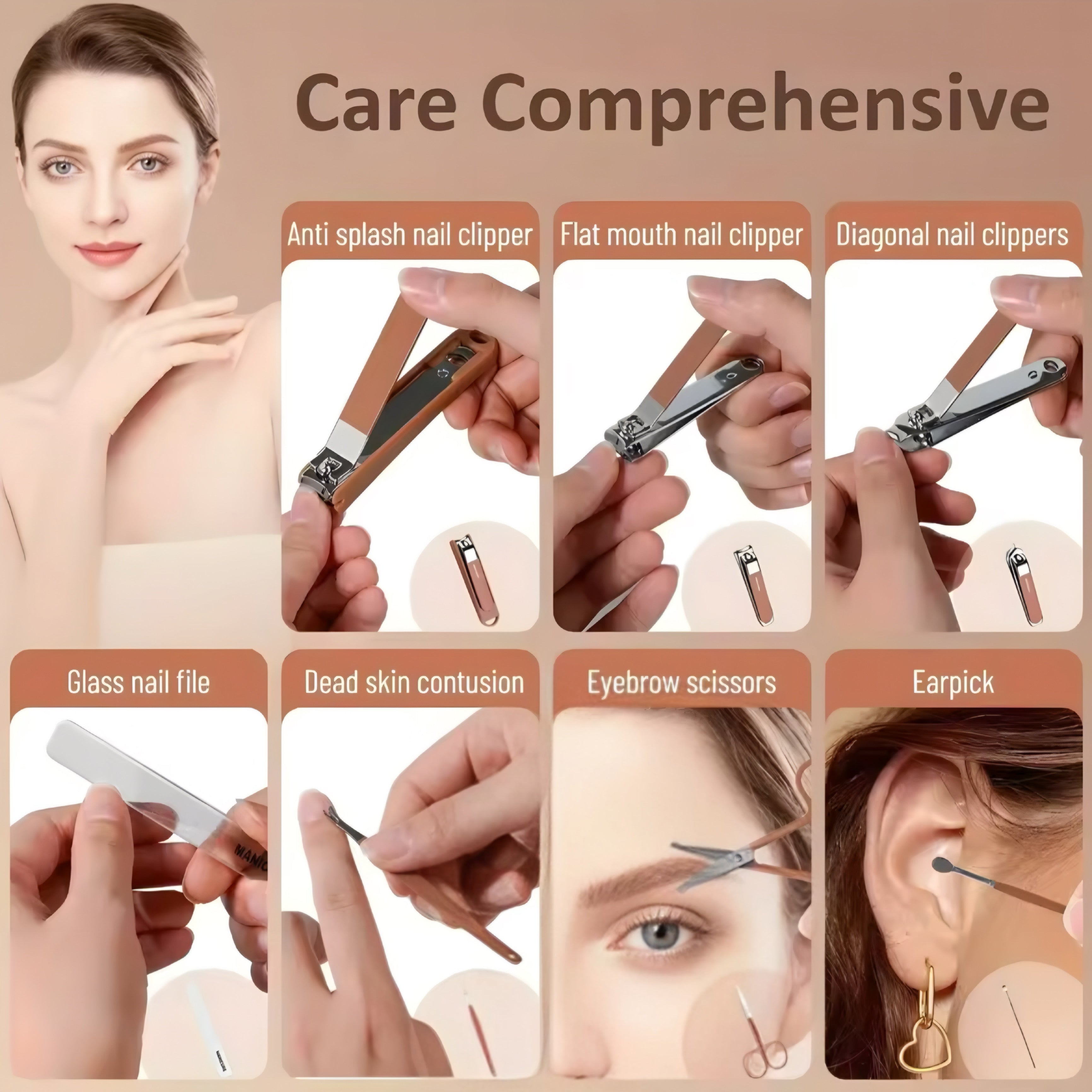 Manicure Kit — Stainless Steel, Sharp & Durable