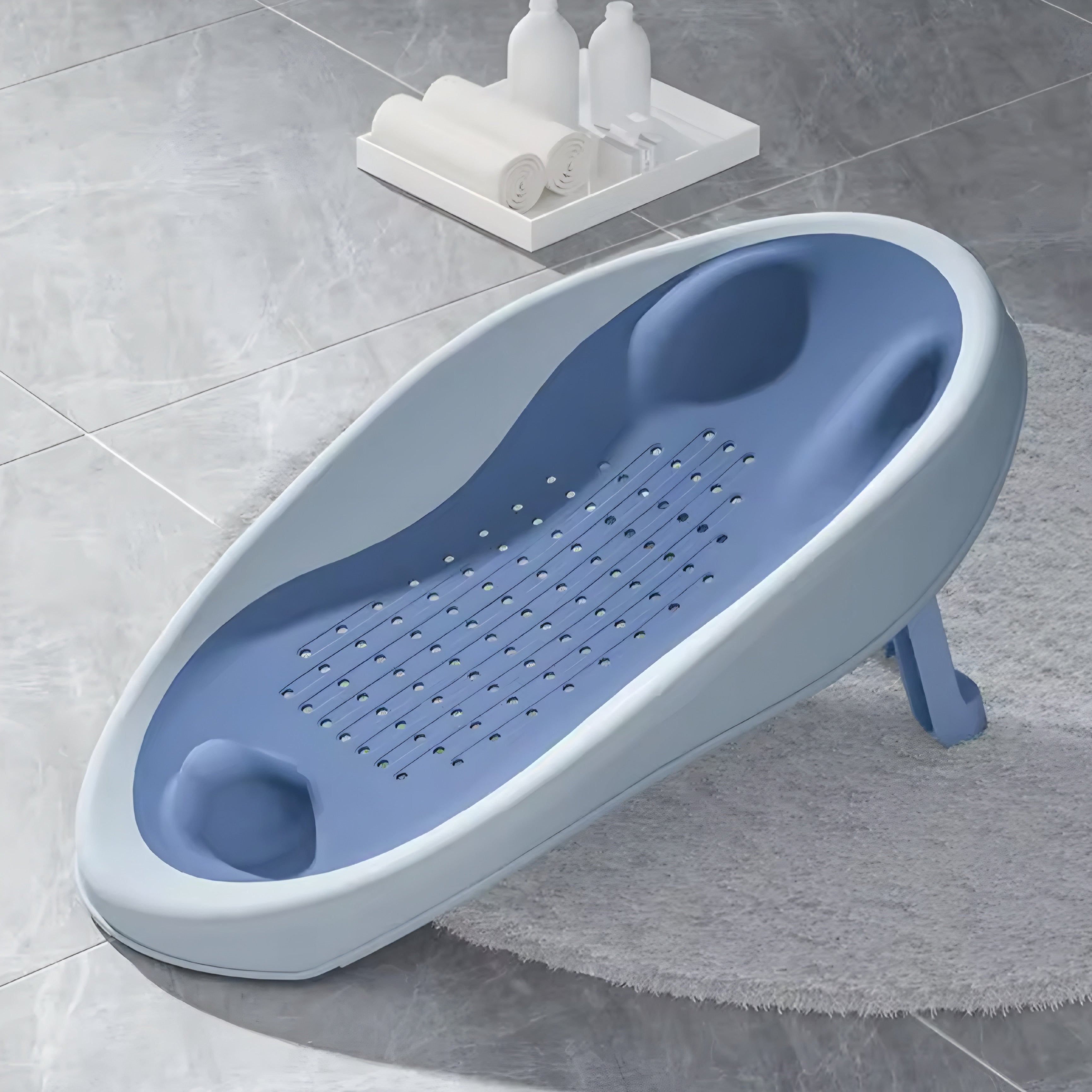 Foldable Baby Bath Seat with Ergonomic Backrest — Safe, Comfortable & Space-Saving