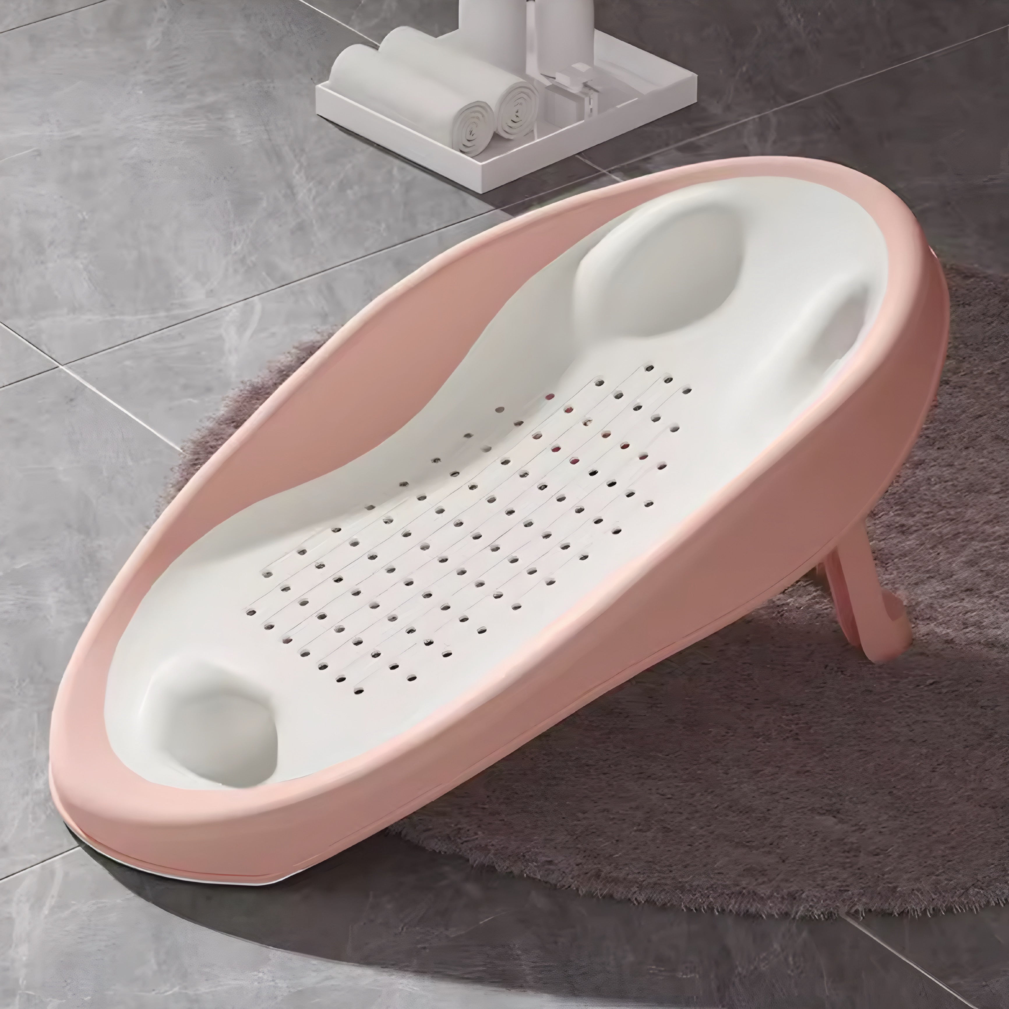 Foldable Baby Bath Seat with Ergonomic Backrest — Safe, Comfortable & Space-Saving