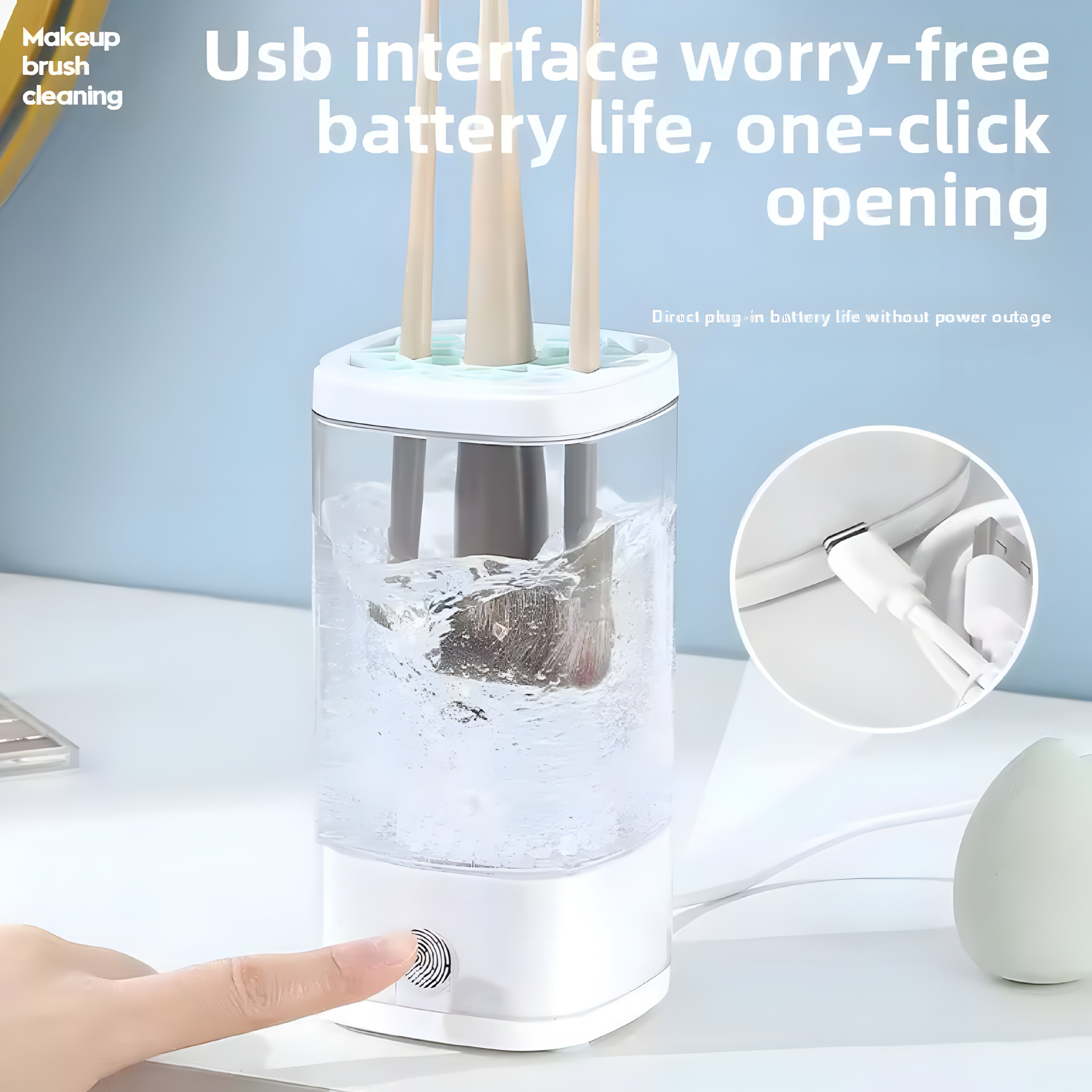 USB Electric Makeup Brush Cleaner — Clean Tools, Flawless Skin