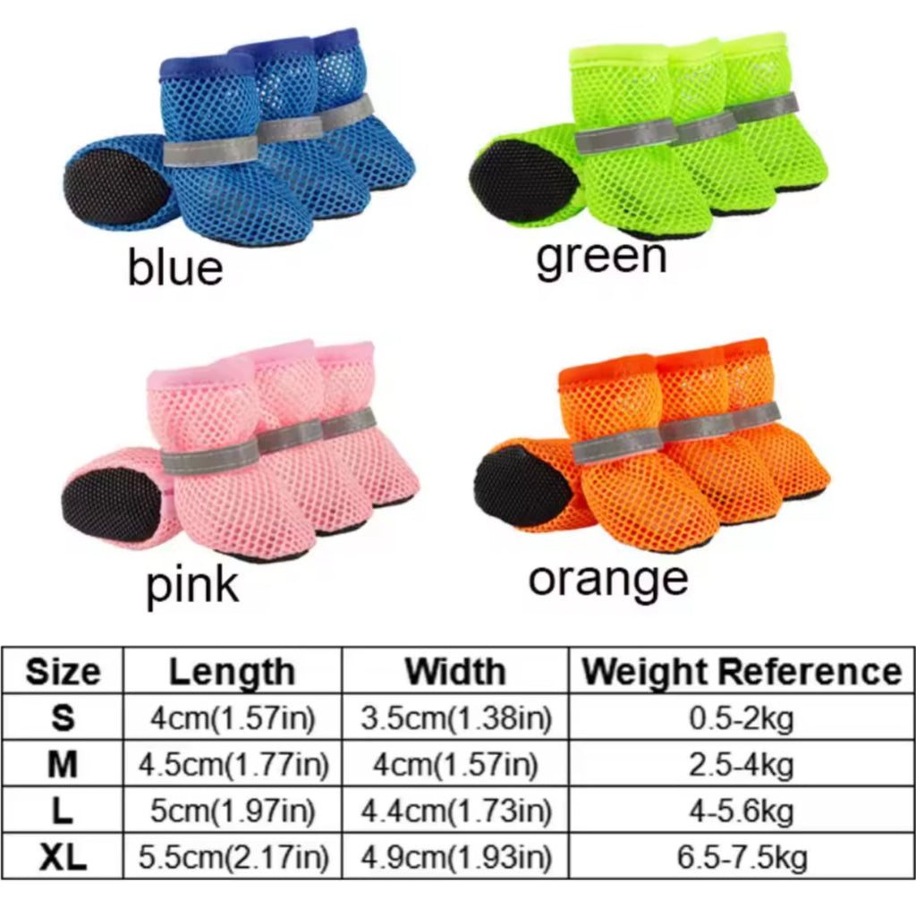 Fashion Breathable Dog Mesh Shoes — Lightweight, Non-Slip & Paw-Protective