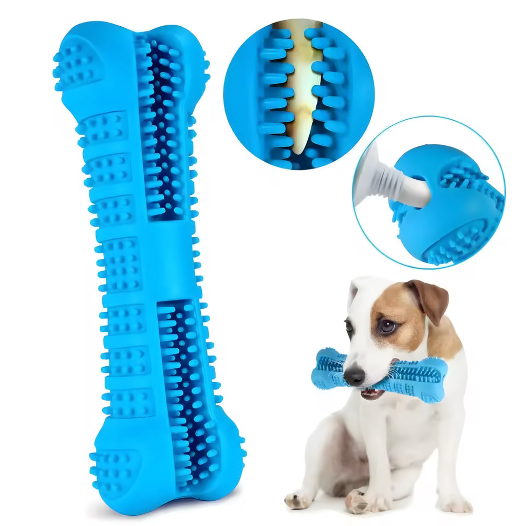 360° Soft Rubber Dog Toothbrush & Chew Toy — Fun Dental Care for a Healthy Smile
