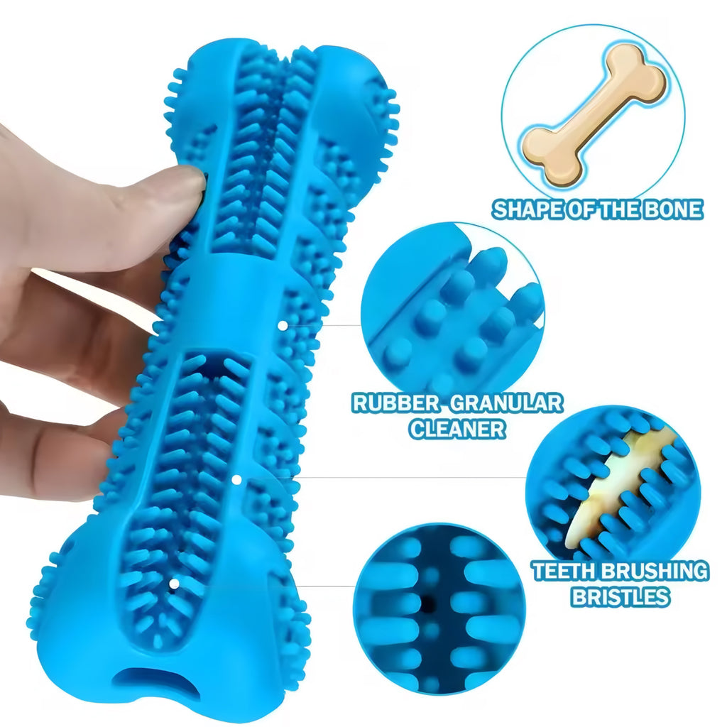 360° Soft Rubber Dog Toothbrush & Chew Toy — Fun Dental Care for a Healthy Smile